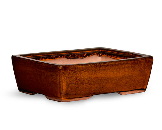 RECTANGLE Bonsai Pot Orange - Factory Defect