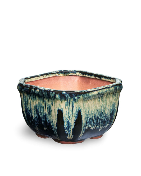 Black & White AusGardo Square Succulent Pot