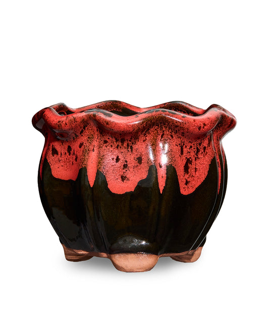 Red and Black AusGardo Succulent Pot