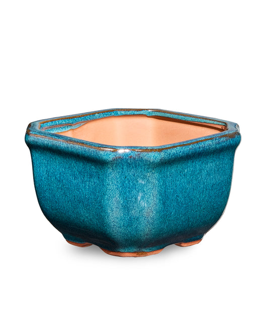 Aqua Blue AusGardo Square Succulent Pot